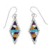 Multicolor Sterling Silver Southwest Hook Dangle Earrings WX78659